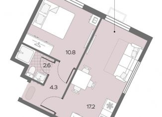 1-ком. квартира на продажу, 34.8 м2, Москва, ЗАО, жилой комплекс Лучи, к15