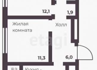 Продается 2-ком. квартира, 47.2 м2, Челябинск, Тракторозаводский район