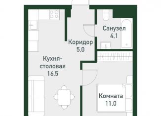 Продам 1-ком. квартиру, 36.6 м2, Челябинская область