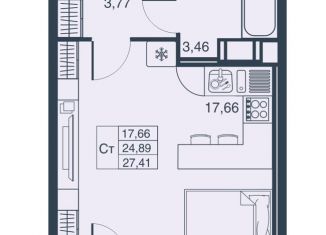 Продаю квартиру студию, 27.4 м2, Мурино, ЖК Мурино Парк, Ручьёвский проспект, 3к1