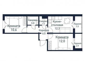 Продается 2-ком. квартира, 45.4 м2, Челябинская область