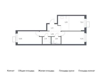 Продажа двухкомнатной квартиры, 59.6 м2, посёлок Жилино-1, жилой комплекс Егорово Парк, к3.1, ЖК Егорово Парк