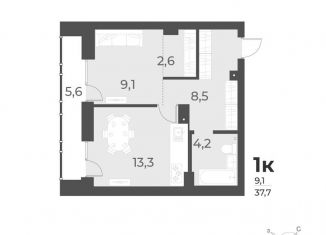 Продам 1-комнатную квартиру, 37.7 м2, Новосибирск, метро Заельцовская, Плановая улица, 60А