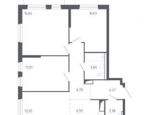 Продам 3-комнатную квартиру, 76.6 м2, Тюмень, жилой комплекс Чаркова 72, 1.1