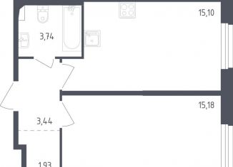 Продам однокомнатную квартиру, 39.4 м2, Колпино, жилой комплекс Астрид, 10, ЖК Астрид