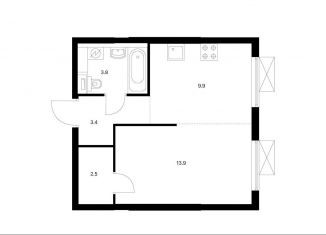 Продажа 1-комнатной квартиры, 33.5 м2, Котельники