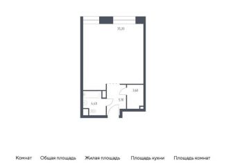 Квартира на продажу студия, 48.3 м2, Москва, Стремянный переулок, 2, район Замоскворечье