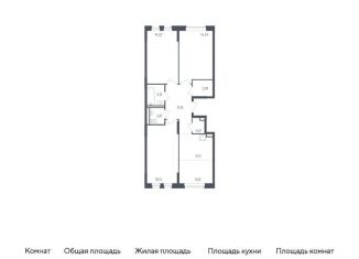 Продам 3-комнатную квартиру, 77.7 м2, село Лайково, жилой комплекс Рублёвский Квартал, 59
