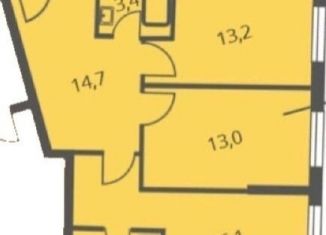 Продам 2-комнатную квартиру, 64.2 м2, Люберцы, Хлебозаводской проезд, 1А, ЖК Карамельный