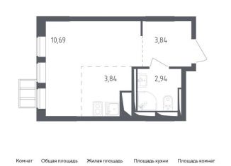 Квартира на продажу студия, 21.3 м2, Ленинский городской округ, ЖК Горки Парк, жилой комплекс Горки Парк, к2.1