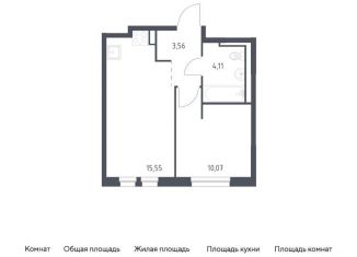 Продаю однокомнатную квартиру, 33.3 м2, деревня Новосаратовка