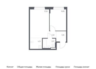 Продается 1-комнатная квартира, 40.8 м2, поселение Рязановское, жилой комплекс Подольские Кварталы, к1