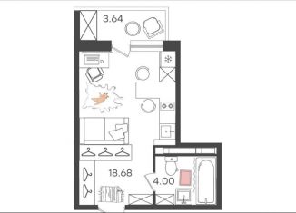 Продается квартира студия, 24.5 м2, Ульяновск, улица Александра Невского, 4Г, Засвияжский район