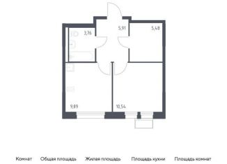 1-комнатная квартира на продажу, 35.6 м2, Химки, жилой комплекс Квартал Ивакино, к3