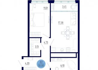 Продам 1-комнатную квартиру, 50 м2, Рязанская область