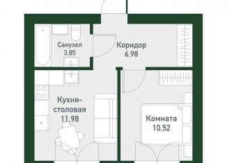 Продам 1-ком. квартиру, 38.7 м2, Свердловская область