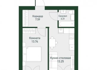 Продам однокомнатную квартиру, 38.2 м2, Свердловская область