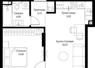 Продается однокомнатная квартира, 42.8 м2, Москва, метро Мякинино, Проектируемый проезд № 4089