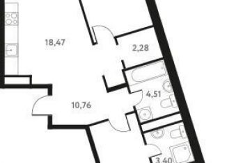 Продам 2-комнатную квартиру, 72.7 м2, Пушкино, Школьная улица, 28к1