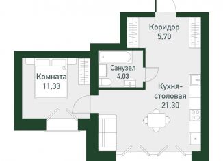 Продается 1-комнатная квартира, 42.4 м2, Екатеринбург, Ленинский район