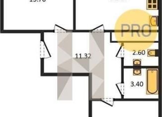 Продается 2-ком. квартира, 68.8 м2, Краснодар, Школьная улица, 1, Школьный микрорайон