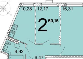 Продам двухкомнатную квартиру, 50.1 м2, Екатеринбург, метро Чкаловская, улица Академика Ландау, 36