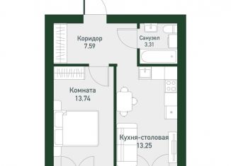 Продажа 1-ком. квартиры, 37.9 м2, Екатеринбург, Ленинский район