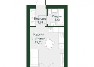 Продаю квартиру студию, 25 м2, Екатеринбург, Ленинский район