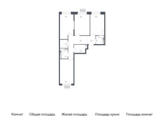 Продам 3-комнатную квартиру, 77.9 м2, Мытищи, жилой комплекс Мытищи Парк, к4.2