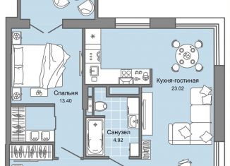 Продажа 2-комнатной квартиры, 50 м2, Екатеринбург, метро Чкаловская