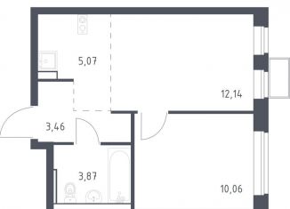 Двухкомнатная квартира на продажу, 34.6 м2, посёлок Жилино-1