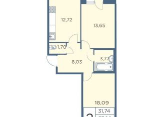 Продам 2-ком. квартиру, 58.6 м2, Санкт-Петербург, улица Александра Матросова, 8к3, улица Александра Матросова