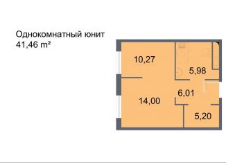 Однокомнатная квартира на продажу, 41.5 м2, Санкт-Петербург, проспект Большевиков, уч3, ЖК Про.Молодость