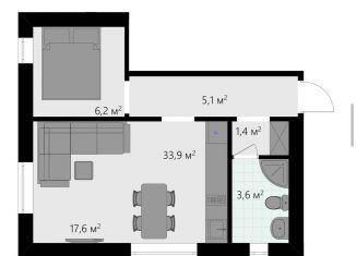 Продам 1-ком. квартиру, 33.9 м2, Москва, 5-я Мякининская улица, 49, метро Мякинино