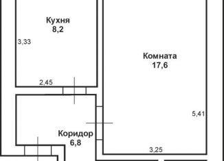 1-ком. квартира на продажу, 47 м2, посёлок городского типа Иноземцево, улица 50 лет Октября, 10А