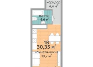 1-комнатная квартира на продажу, 30.4 м2, Екатеринбург, ЖК Добрый