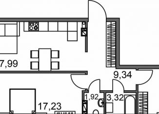 Продам 2-комнатную квартиру, 68.5 м2, Ленинградская область, Счастливая улица, 3к3