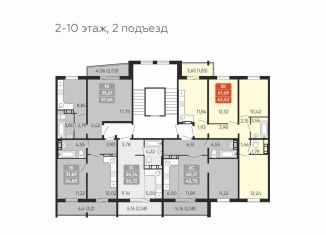 Трехкомнатная квартира на продажу, 63.5 м2, Курганская область, 7-й микрорайон, 17