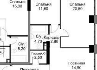 2-комнатная квартира на продажу, 85.3 м2, Москва, ЖК Афи Парк Воронцовский, улица Академика Челомея, 7Ас2