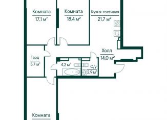 Продаю 3-комнатную квартиру, 103.7 м2, Самара, метро Алабинская