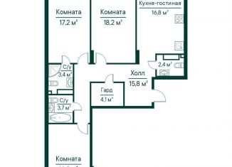 3-ком. квартира на продажу, 97.6 м2, Самарская область