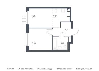 Продаю однокомнатную квартиру, 33.9 м2, Москва