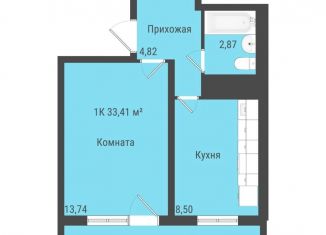 Продаю однокомнатную квартиру, 33.4 м2, село Октябрьский, Пермская улица, 2