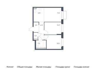 Продаю двухкомнатную квартиру, 51.7 м2, Москва, жилой комплекс Квартал Марьино, к1