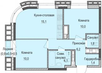 Продам 2-комнатную квартиру, 48.6 м2, Татарстан