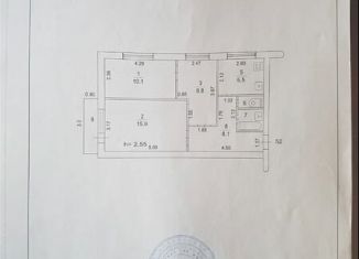 Продажа 3-комнатной квартиры, 52 м2, Кашира, Пролетарская улица, 35