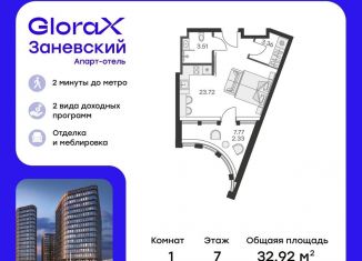 Продается квартира студия, 32.9 м2, Санкт-Петербург, ЖК Глоракс Сити Заневский