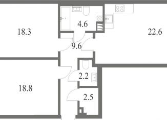 Продам 2-комнатную квартиру, 78.6 м2, Санкт-Петербург, Петровский проспект, 9к2, Петроградский район