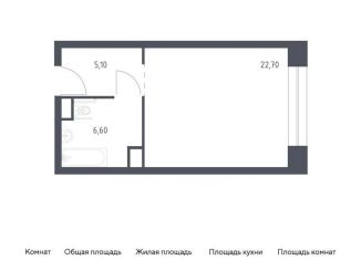 Квартира на продажу студия, 34.4 м2, Москва, метро Серпуховская, Стремянный переулок, 2