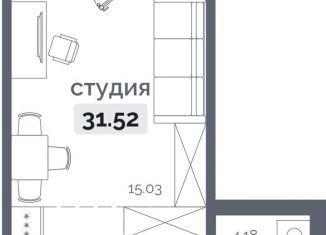 Продаю 1-комнатную квартиру, 31.5 м2, Иркутск, Пулковский переулок, 28